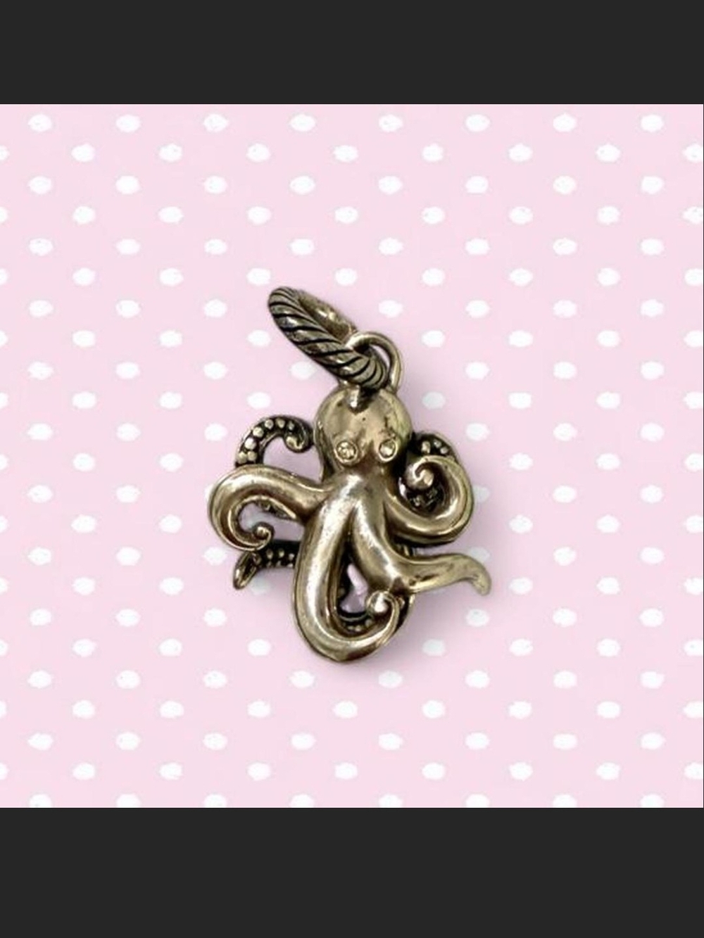 Brighton Octopus Pendant Charm - Silver Tone